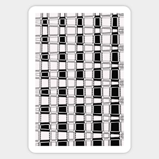 Digital Weave in Black and White Sticker